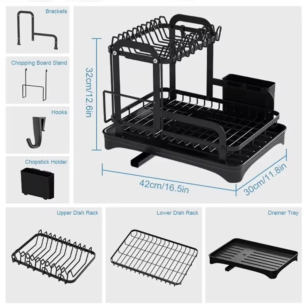 2 Tier Dish Bowl  Storage Rack